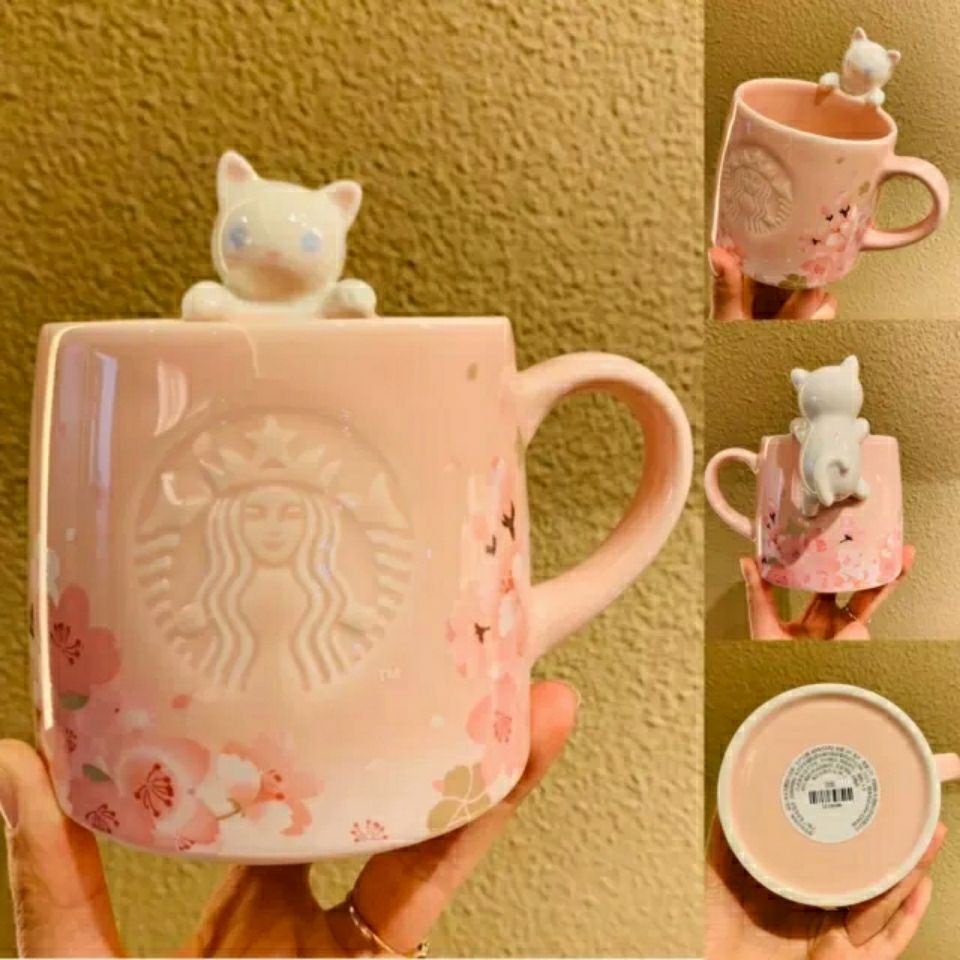 Ly Uống Cà Phê Starbucks Có Nắp Đậy Thiết Kế Cổ Điển Xinh Xắn