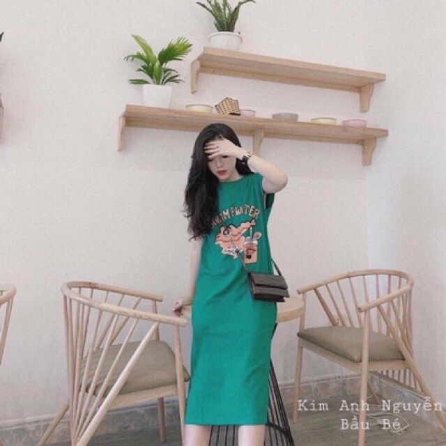 Váy suông in hình cá sấu ngộ nghĩnh