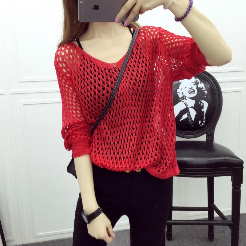 Áo khoác lưới sexy tay dài nữ cá tính thời trang