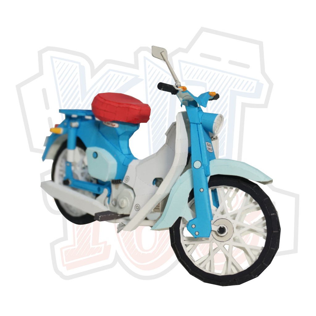 Mô hình giấy xe máy Honda C100 Super Cub