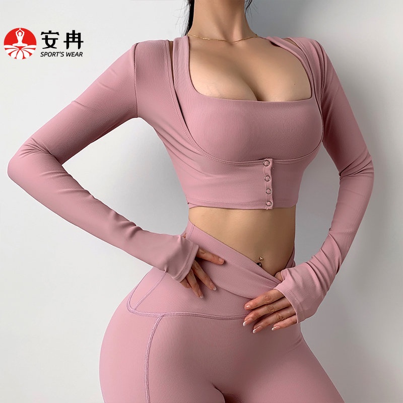 Áo thun thể thao ANRAN tay dài thiết kế trẻ trung hợp thời trang