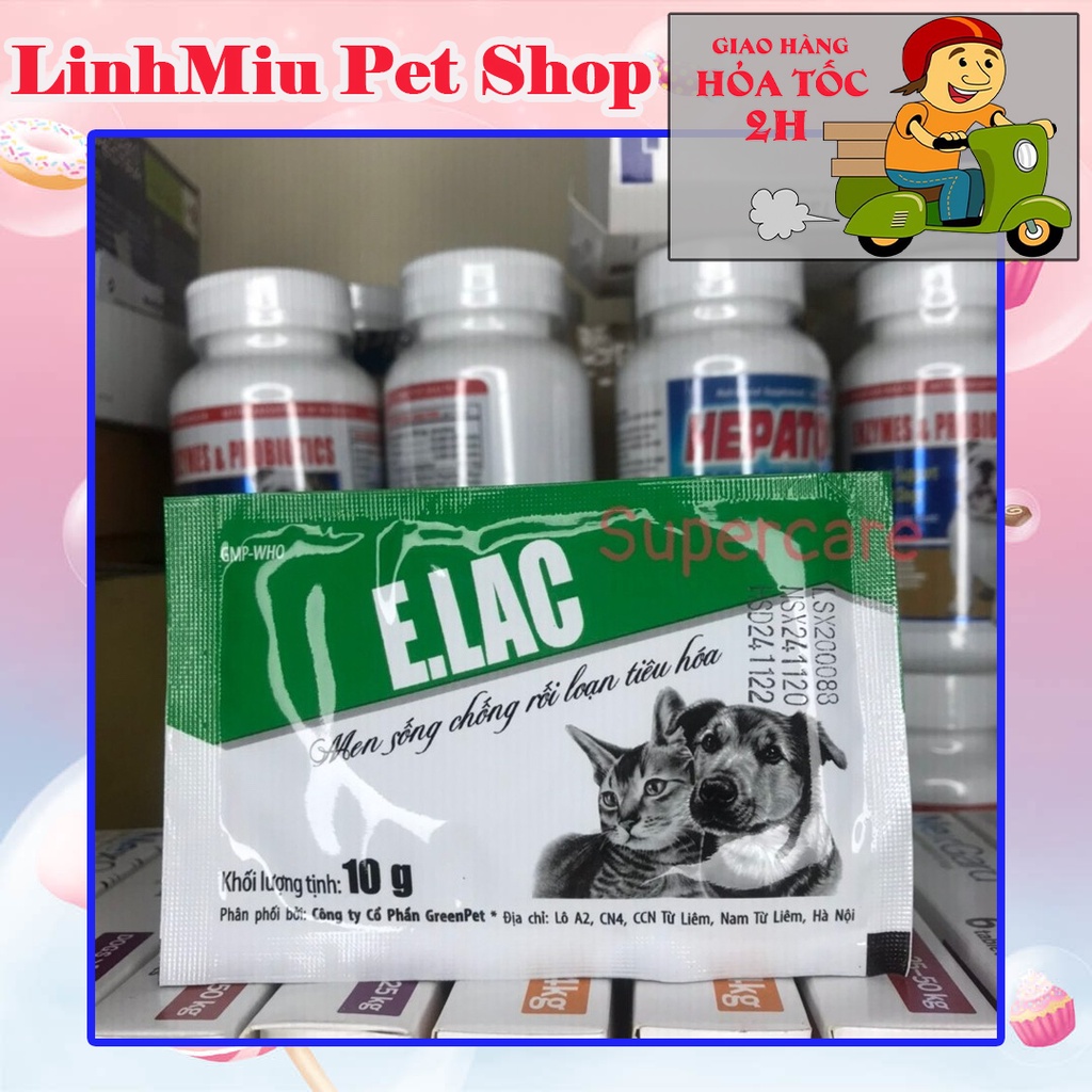 Gói men tiêu hóa cho chó mèo E.LAC