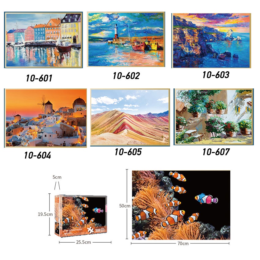 Tranh Ghép Hình 1000 Mảnh Jigsaw Puzzle, Tranh Ghép Hình Bằng Gỗ Kích Thước Lớn 75x50cm/Tranh Ghép Hình Tư Duy