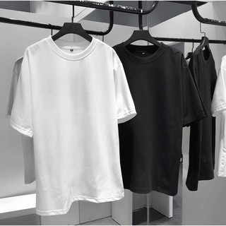 < FREESHIP > Set Áo Thun Đen phối Quần Box Kem [ Form UNISEX ]