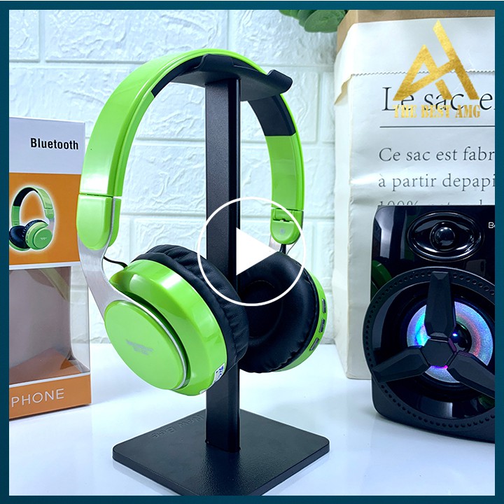 Tai Nghe Nhạc Chính Hãng Headphone Bluetooth Chụp Tai Không Dây Có Mic SOUNDMAX BT-100 - Tay Nghe Điện Thoại Blutooth