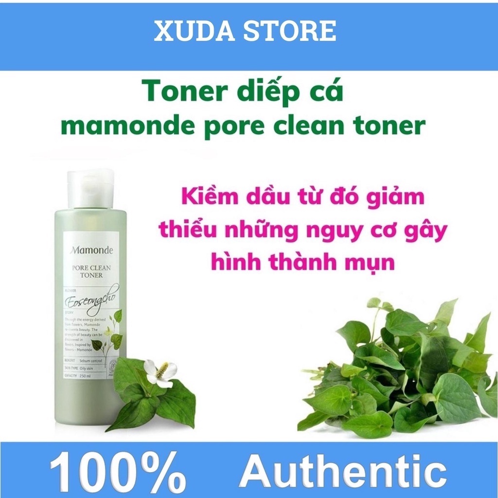 Nước hoa hồng toner mamonde diếp cá hoa hồng pore clean toner rose water toner 250ml cung cấp độ ẩm se khít lỗ chân lông