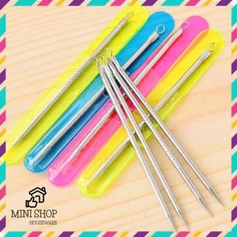 Túi 12 Cây Nặn Mụn 2 Đầu Inox Cao Cấp