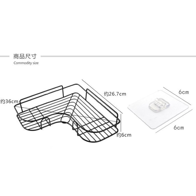 Kệ Giá Đỡ Treo Dán Góc Tường – dễ lắp đặt, Đựng đồ đa năng phòng tắm, phòng bếp, phòng ngủ