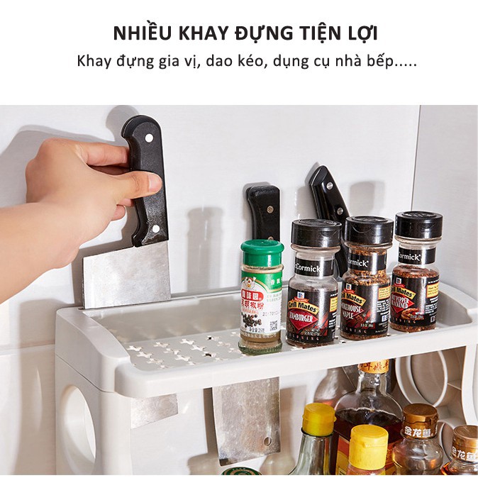 Kệ Gia Vị 2 Tầng Nhà Bếp Chất Liệu Nhựa