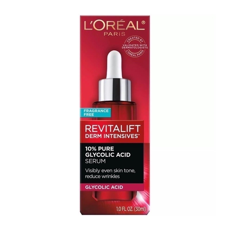Serum sáng da và giảm nhăn hiệu quả Loreal Revitalift 10% Pure Glycolic Acid 15ml - 30ml