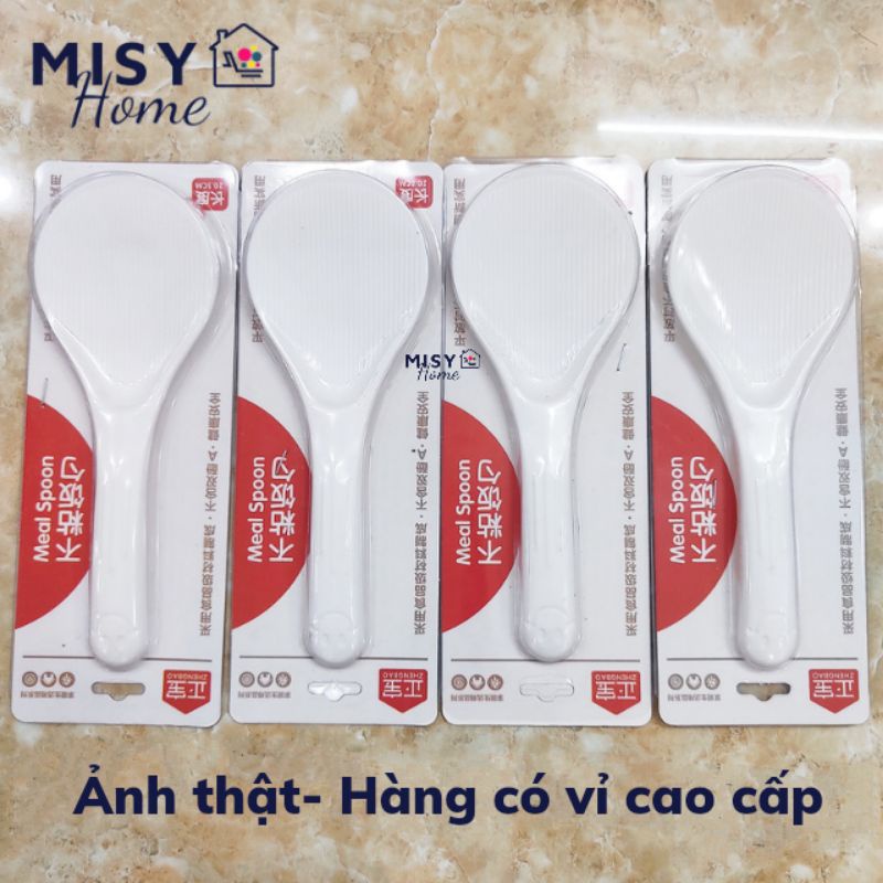 Muôi xới cơm chống dính MISY HOME thìa xới cơm muỗng xới cơm an toàn sức khỏe bằng nhựa có vỉ nhỏ