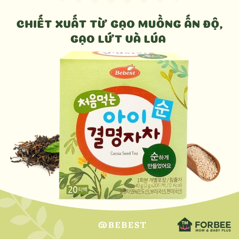 Trà Hạt Muồng (Quyết Minh Tử) BEBEST - Dành cho trẻ từ 6 tháng tuổi (40g/hộp) - FORBEE