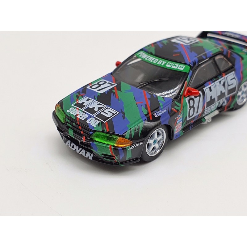 Xe Mô Hình Nissan Skyline GT-R (R32) Gr.A #87 HKS 1993 Japan Touringcar Championship 1:64 MiniGT ( Xanh Lá )