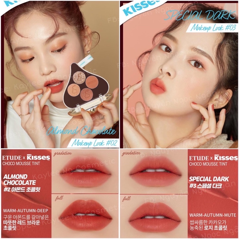 SON KEM TINT ETUDEHOUSE x KISSES CHOCO MOUSSE TINT