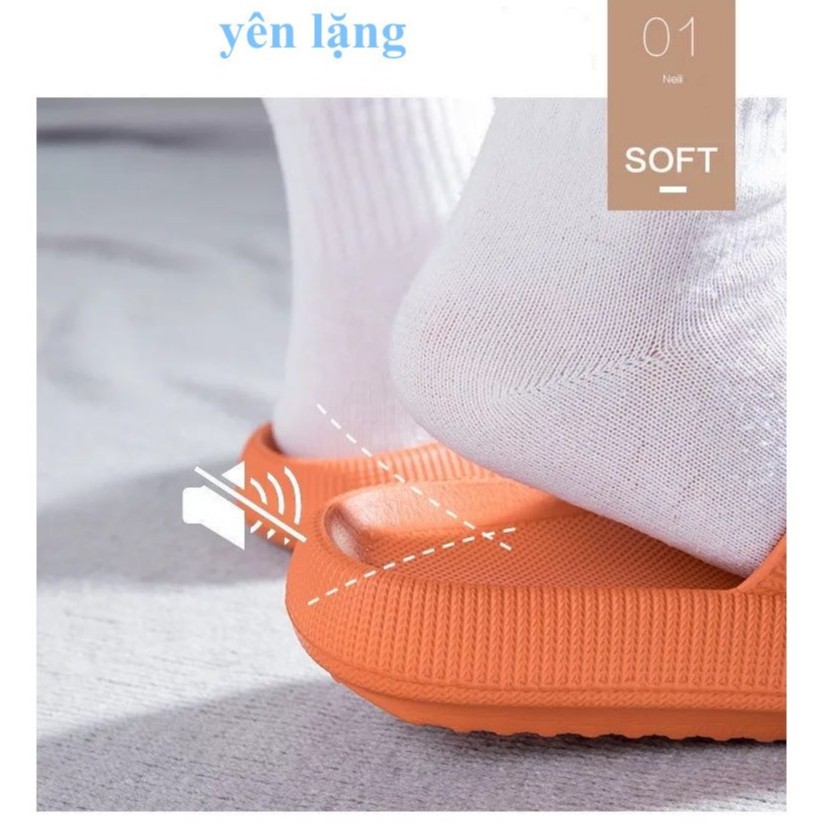 Dép Thông Hơi Bánh Mì Độn Đế 4cm Siêu Nhẹ Chống Trượt Kiểu Nhật Chất Lượng Tốt