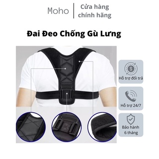 Đai chống gù lưng cải thiện cột sống. Màu đen