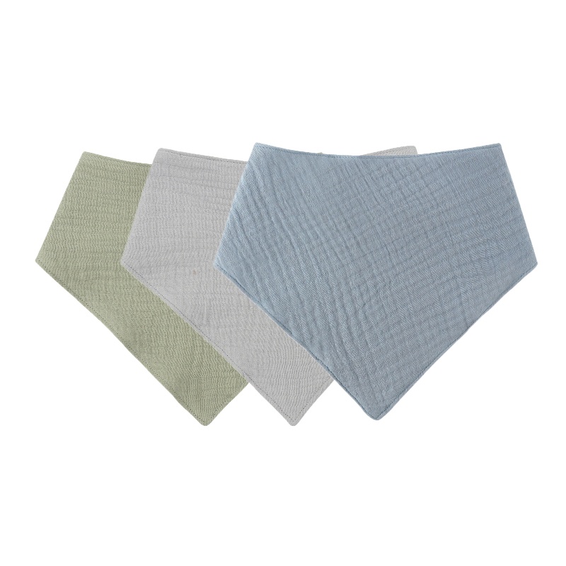 Set 3 Yếm Ăn Cotton Mềm Mại Hình Tam Giác Cho Bé