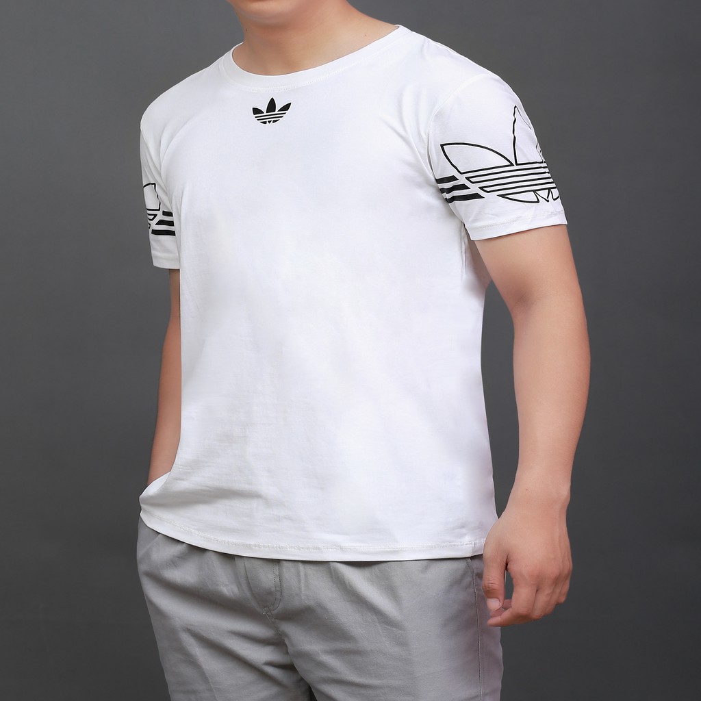 Áo thun nam tay ngắn COTTON co giãn - áo phông nam cổ tròn nam nữ- in hình họa tiết - 2 mầu : Trắng - Đen | BigBuy360 - bigbuy360.vn