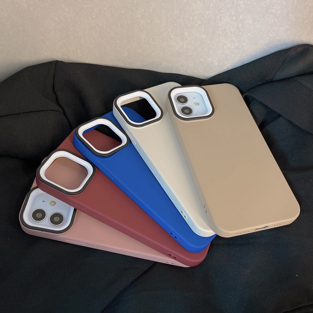 Ốp điện thoại silicon mềm chống sốc bảo vệ camera cho iPhone 13 12 11 Pro MAX XR XS MAX 7+ 8Plus
