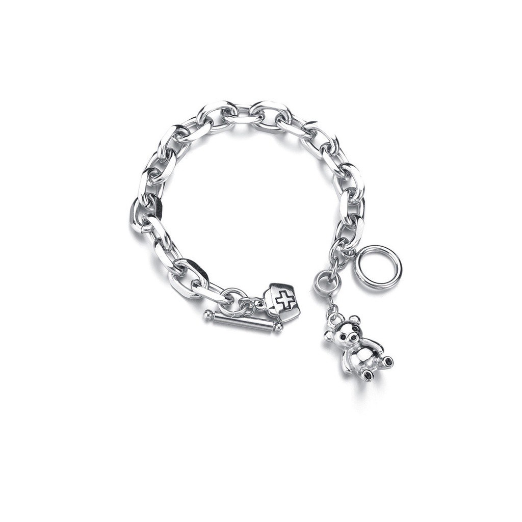 Vòng đeo tay bằng thép titan phong cách hiphop cá tính