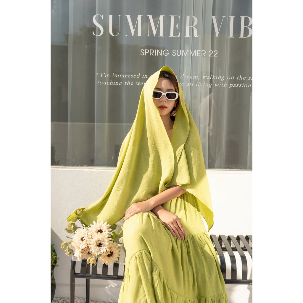 Đầm maxi chun eo trễ vai Helen Dress - M149
