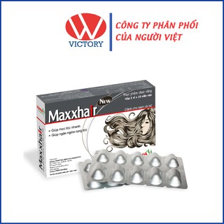 Maxxhair New Kích thích mọc tóc - Ngăn ngừa rụng tóc Hộp 30 Viên