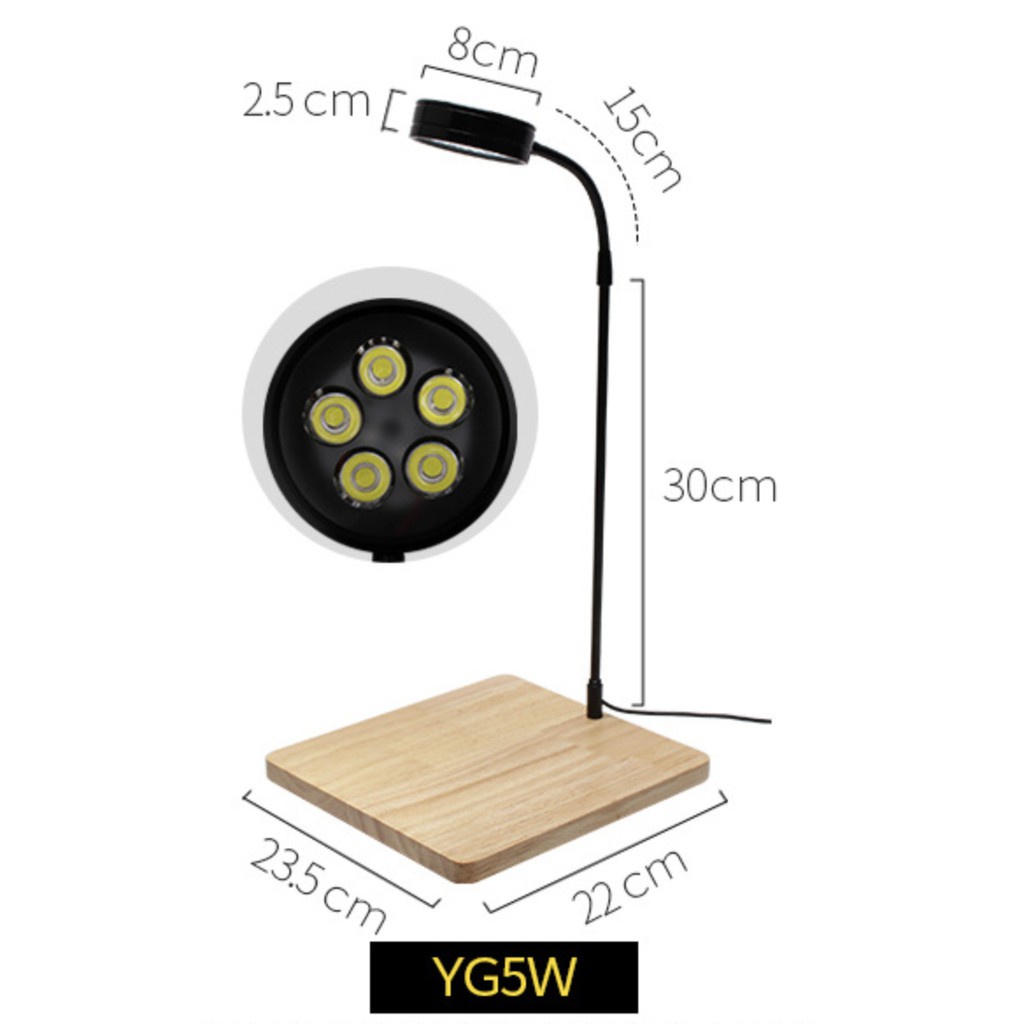 Đèn LED đế gỗ cao cấp 3W- 5W- 7W- 9WIĐèn thủy sinhIĐèn tiểu cảnhI Đèn cho hồ mini