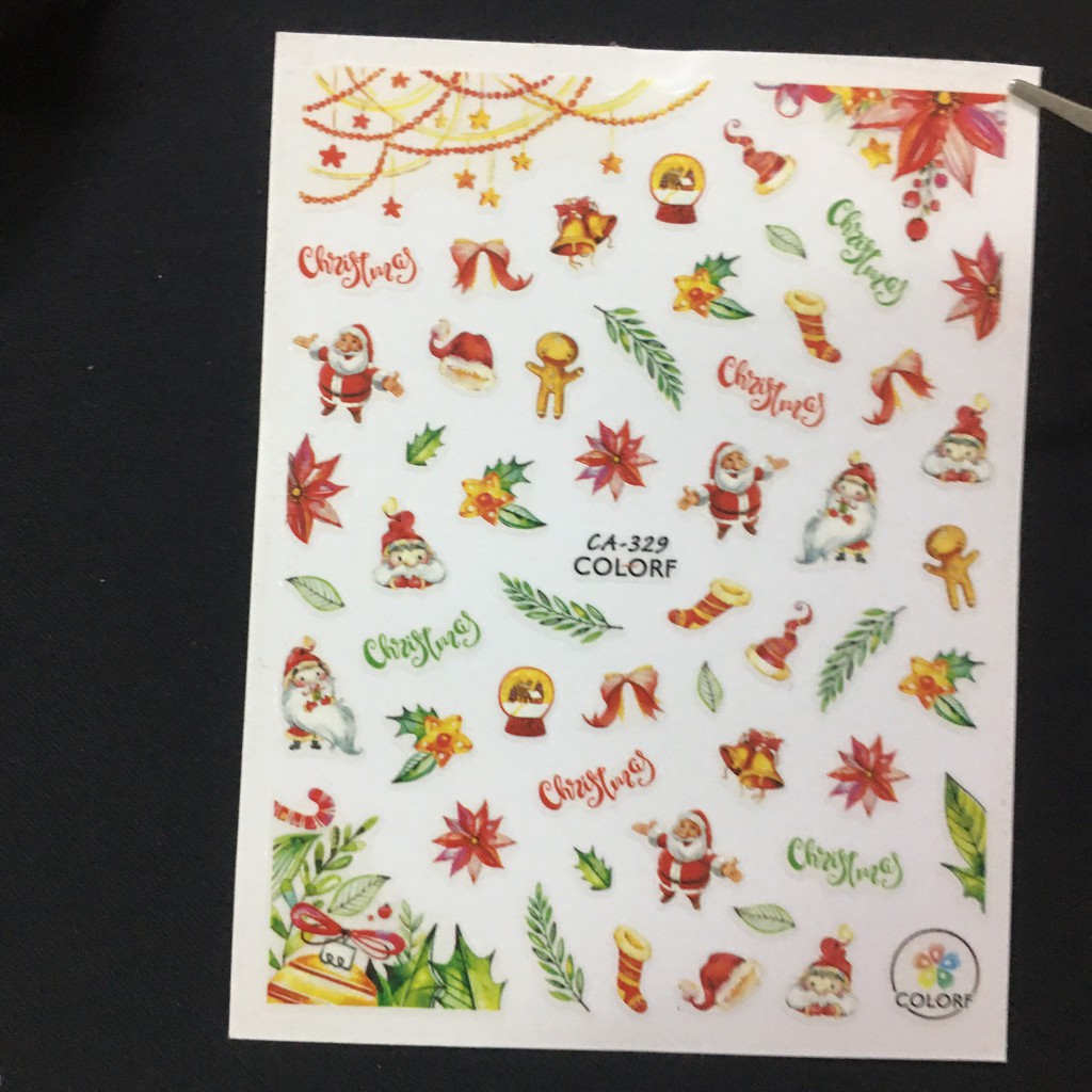 Sticker dán móng tay, miếng dán nail hình noel