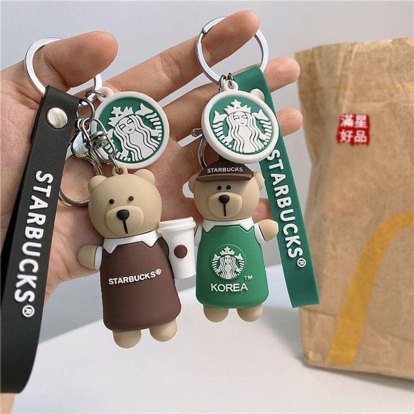 Móc khóa Stabuk Korea hình gấu chất liệu PVC màu sắc dễ thương làm móc treo balo túi xách quà tặng
