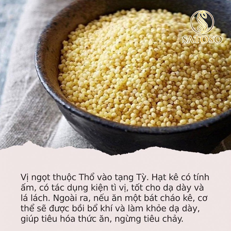 Hạt kê nếp vàng SATOSO 1kg thượng hạng giàu dưỡng chất tốt cho sức khỏe SA22