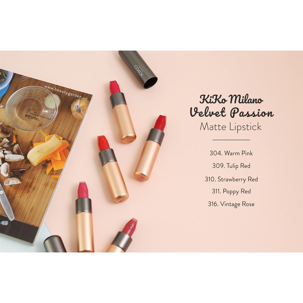 Son Kiko Velvet Passion_Đủ màu hot_Mua từ Đức
