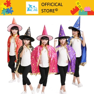 Set đồ hóa trang phù thủy 2 món gồm áo choàng + mũ hóa trang halloween cho bé