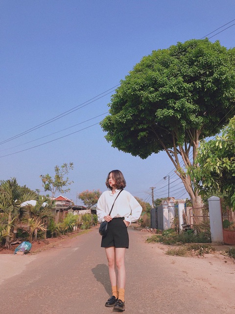 Quần short (đùi) vải lưng siêu cao chất dày đẹp ko nhăn