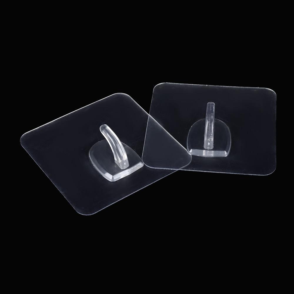 Set 1 / 6 Móc Treo Đồ Dán Tường Trong Suốt Chống Nước