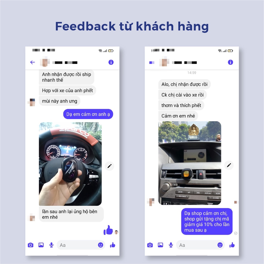 Nước hoa ô tô tinh chất khử mùi kẹp cửa gió điều hòa xe hơi cao cấp AROMATE AIRE hương vani 3ml chính hãng Taiwan Hub