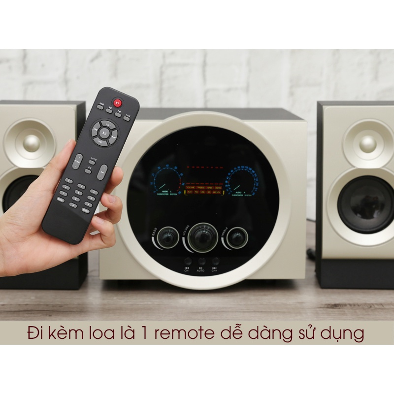 Loa vi tính Bluetooth Enkor V2720 Gold - 2.1