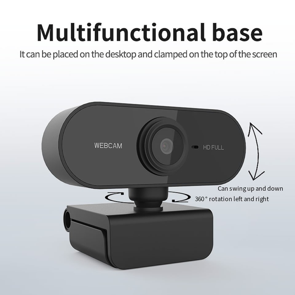 Webcam kèm mic HD 1080P có thể xoay dùng trong cuộc họp/hội nghị/gọi video/phát sóng trực tuyến dành cho máy tính PC | BigBuy360 - bigbuy360.vn