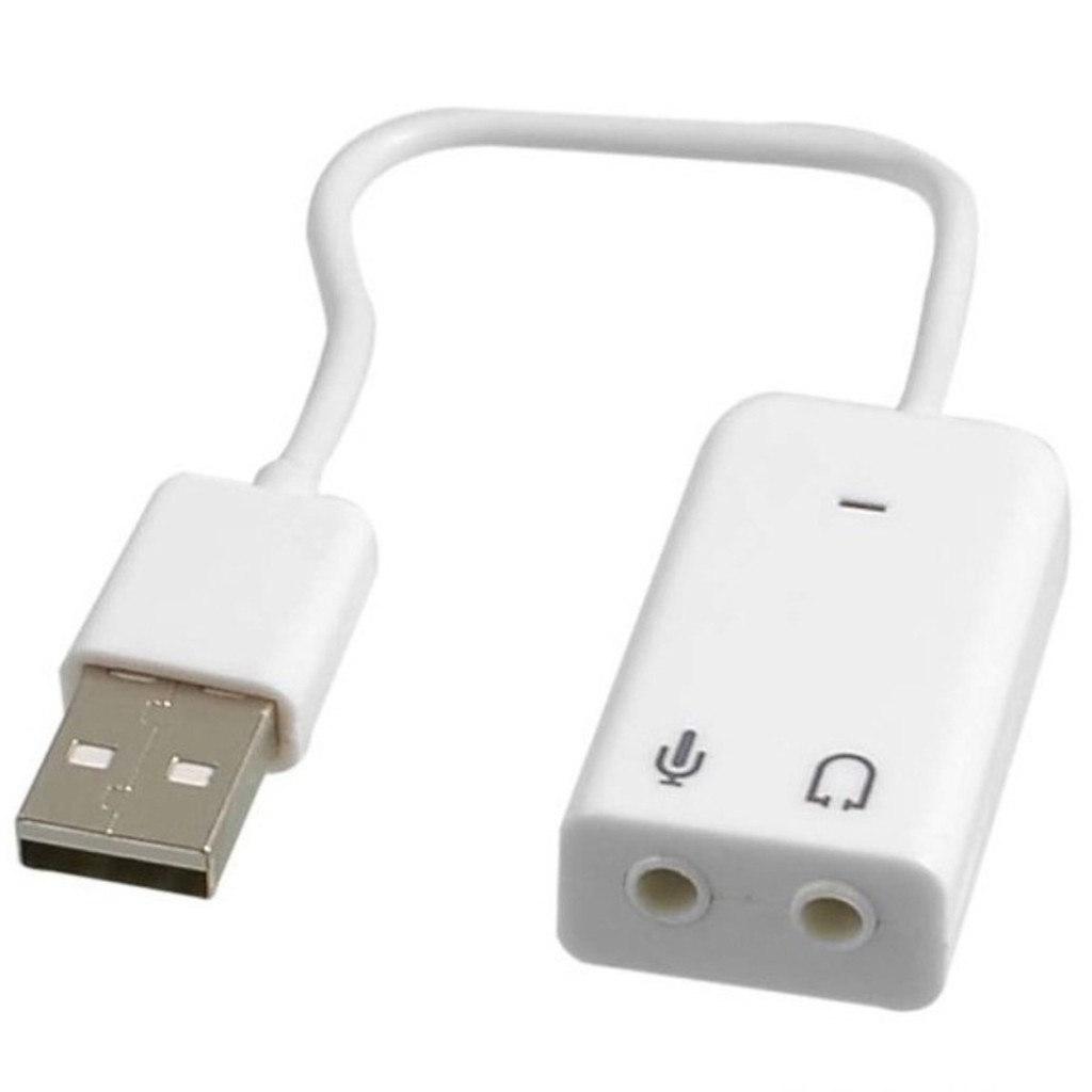 Usb ra Sound Có Dây dài 15cm Apple(hỗ trợ âm thanh 7.1, 1 cổng sound, 1 cổng audio)