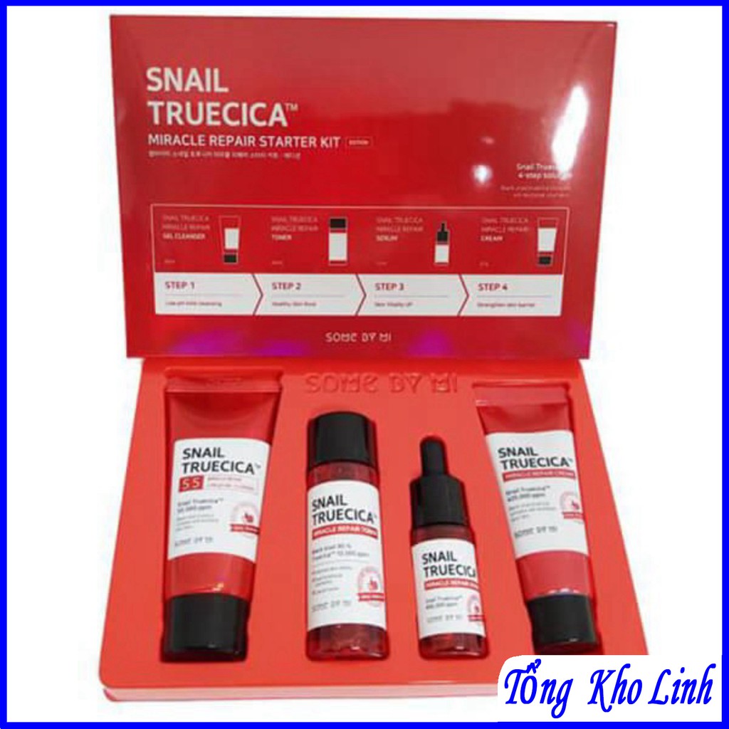 Bộ dưỡng da Some By Mi snail truecica Repair 4in1 – Đỏ