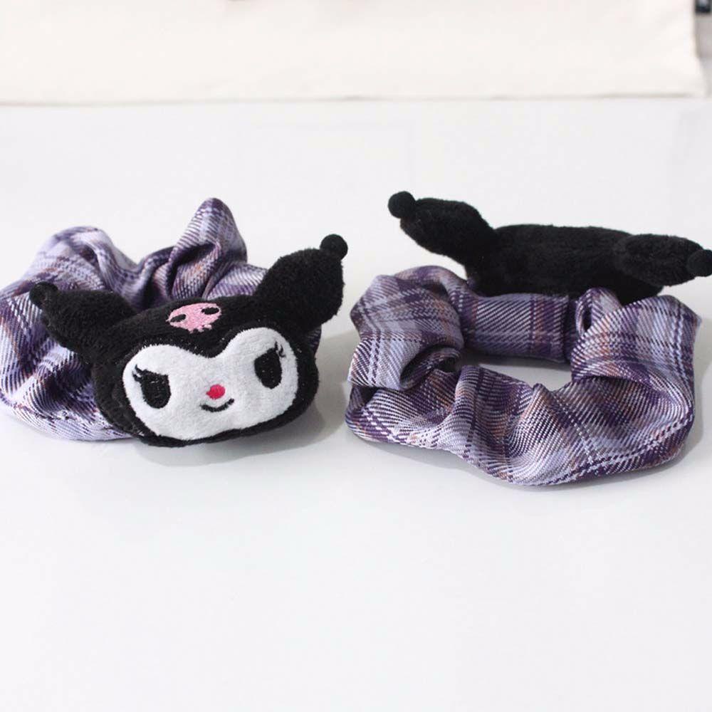 Dây Buộc Tóc Cao Su Co Giãn Hình Kuromi Hello Kitty Cinnamoroll Purin Cho Trẻ Em