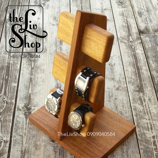 Kệ trưng bày đồng hồ gỗ