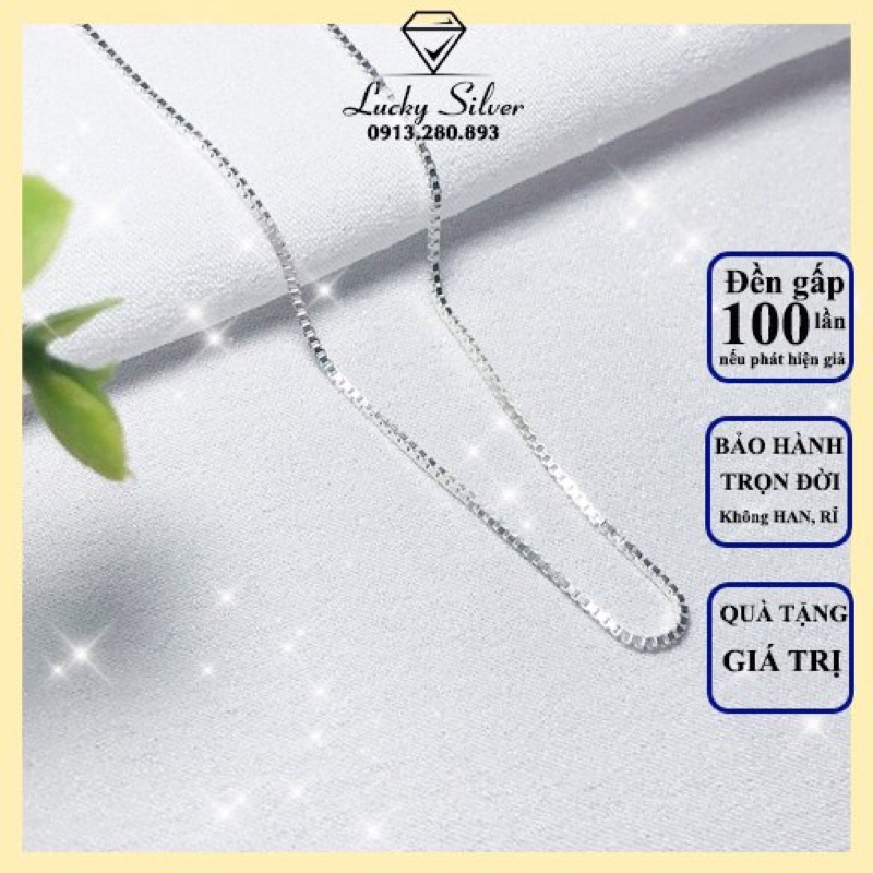 Dây chuyền BẠC nữ không mặt | Vòng cổ bạc ta, s925, bạc Italy | Dây mỳ bạc ta | Lucky Silver