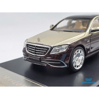 Xe Mô Hình Mercedes-Maybach S-Class 1:64 Master (Vàng Đồng Mui Đen)