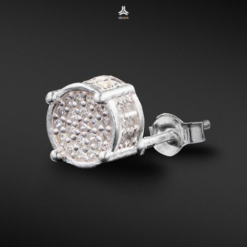 Khuyên tai bạc nam, nữ HeliSilver Shine S925