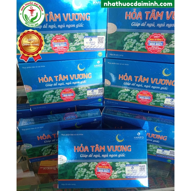 Hỏa Tâm Vương Hộp 20 Viên - Viên Uống Giúp Dễ Ngủ, Ngủ Sâu Giấc