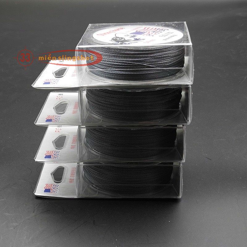 [Dây Cước] Cuộn Dây Câu Cá Dài 50m - Đường Kính 0.5mm - Lõi Cước Bọc Dù Bên Ngoài - Đàn hồi Tốt - Lực Kéo 32kg - Mã 5.0