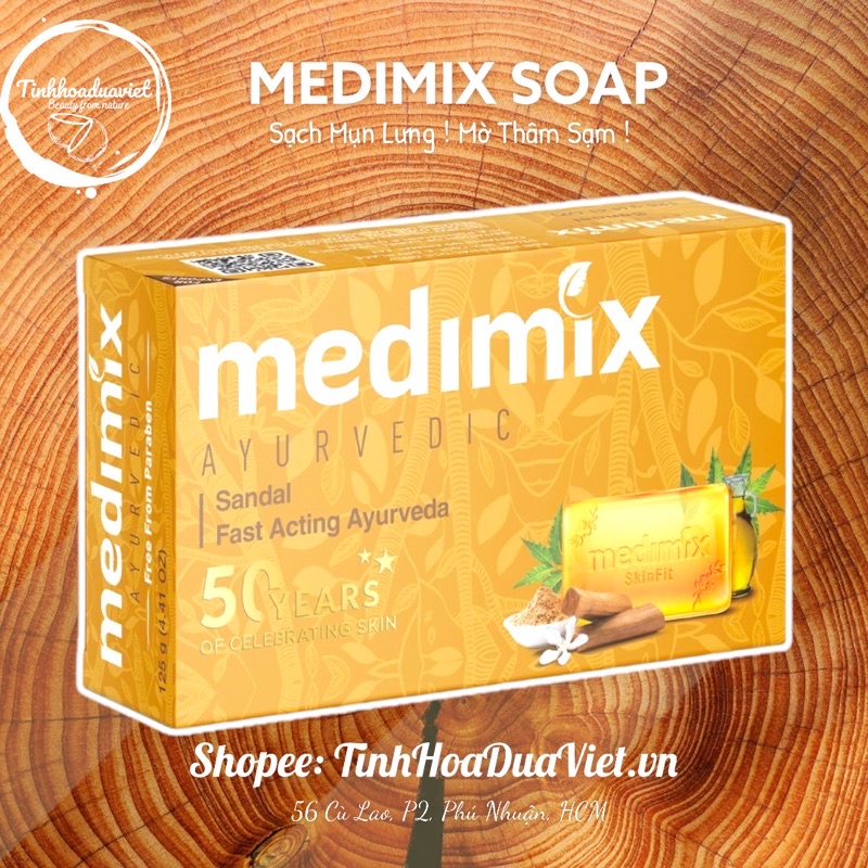 Xà Bông Medimix đàn hương trắng da sạch mụn - Xà Phòng Medimix  thảo mộc xử mụn lưng, mụn bọc mụn mủ viêm chân lông