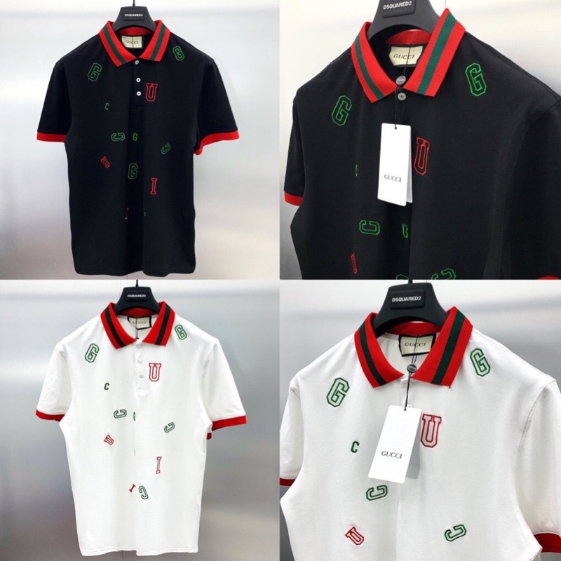 Polo thêu chữ cái_Gucci ss2022