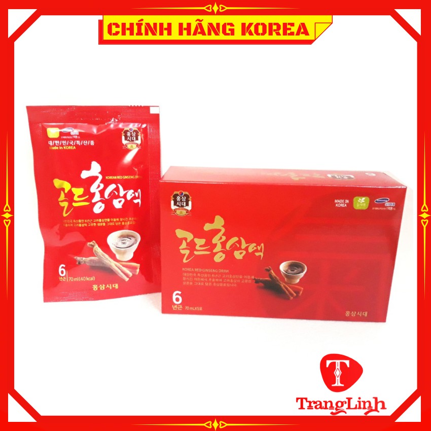 Nước hồng sâm 6 năm tuổi chính hãng hàn quốc, hộp 30 gói - tranglinhkorea