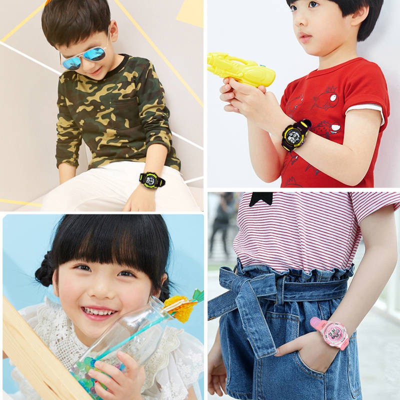 đồng hồ OTS Children Watch Boy Girl Schoolgirl Bảng điện tử Chàng trai Không thấm nước Sáng thể thao Trẻ em Đồng hồ